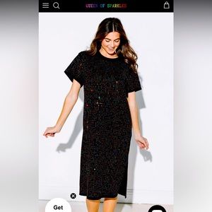 Queen of sparkle, rhinestone, active dress, multicolor NEW